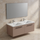 Ideal Standard I.LIFE B set L.120 cm con mobile sottolavabo, colore greige finitura opaco, lavabo, colore bianco finitura lucido, specchio rettangolare T5277NH+T460201