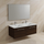 Ideal Standard I.LIFE B set L.120 cm con mobile sottolavabo, finitura quercia scura, lavabo, colore bianco finitura lucido, specchio rettangolare T5277NW+T460201