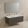 Ideal Standard I.LIFE B set L.120 cm con mobile sottolavabo, colore grigio quarzo finitura opaco, lavabo, colore bianco finitura lucido, specchio rettangolare T5277NG+T460201