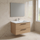 Ideal Standard I.LIFE B set L.100 cm con mobile sottolavabo, finitura quercia chiara, lavabo, colore bianco finitura lucido, specchio rettangolare T5276NX+T460301