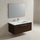 Ideal Standard I.LIFE B set L.100 cm con mobile sottolavabo, finitura quercia scura, lavabo, colore bianco finitura lucido, specchio rettangolare T5275NW+T460301