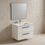 Immagine di Ideal Standard I.LIFE B set L.80 cm con mobile sottolavabo, colore bianco finitura opaco, lavabo, colore bianco finitura lucido, specchio rettangolare T5272DU+T460401