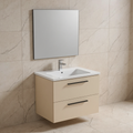 Immagine di Ideal Standard I.LIFE B set L.80 cm con mobile sottolavabo, colore sabbia finitura opaco, lavabo, colore bianco finitura lucido, specchio rettangolare T5272NF+T460401