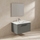 Ideal Standard I.LIFE B set L.80 cm con mobile sottolavabo, colore grigio quarzo finitura opaco, lavabo, colore bianco finitura lucido, specchio rettangolare T5271NG+T460401