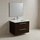 Ideal Standard I.LIFE B set L.80 cm con mobile sottolavabo, finitura quercia scura, lavabo, colore bianco finitura lucido, specchio rettangolare T5272NW+T460401