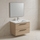 Ideal Standard I.LIFE B set L.80 cm con mobile sottolavabo, finitura quercia chiara, lavabo, colore bianco finitura lucido, specchio rettangolare T5272NX+T460401