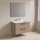 Ideal Standard I.LIFE B set L.100 cm con mobile sottolavabo, colore sabbia finitura opaco, lavabo, colore bianco finitura lucido, specchio rettangolare T5276NF+T460301