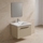 Ideal Standard I.LIFE B set L.60 cm con mobile sottolavabo, colore sabbia finitura opaco, lavabo, colore bianco finitura lucido, specchio rettangolare T5269NF+T460501