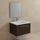 Ideal Standard I.LIFE B set L.60 cm con mobile sottolavabo, finitura quercia scura, lavabo, colore bianco finitura lucido, specchio rettangolare T5269NW+T460501