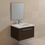 Immagine di Ideal Standard I.LIFE B set L.60 cm con mobile sottolavabo, finitura quercia scura, lavabo, colore bianco finitura lucido, specchio rettangolare T5269NW+T460501