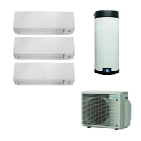Immagine di Daikin MULTI+ sistema per raffrescamento, riscaldamento e acqua calda sanitaria con serbatoio da 120 L | unità esterna 5.2 kW | unità interne Perfera 7000+9000+15000 BTU 4MWXM52A9-EKHWET120BV3-FTXM[20|25|42]A