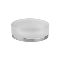 Immagine di Gessi EMPORIO ACCESSORI porta sapone d'appoggio in vetro satinato, finitura cromo 38827#031