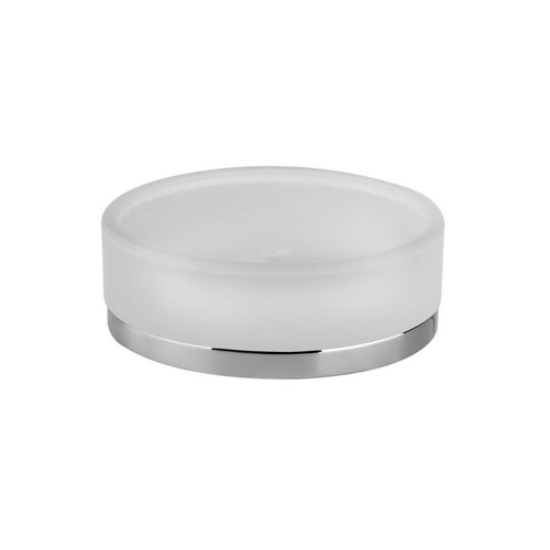 Immagine di Gessi EMPORIO ACCESSORI porta sapone d'appoggio in vetro satinato, finitura cromo 38827#031