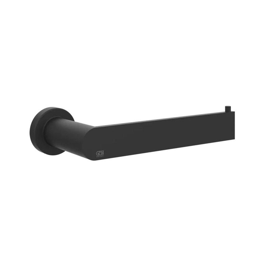 Immagine di Gessi EMPORIO ACCESSORI porta rotolo a parete orizzontale o verticale, colore nero finitura opaco 38849#299