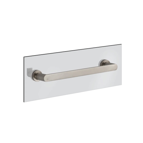 Immagine di Gessi EMPORIO ACCESSORI maniglia e portasalvietta L.30 cm per vetro, finitura finox brushed nickel 38911#149