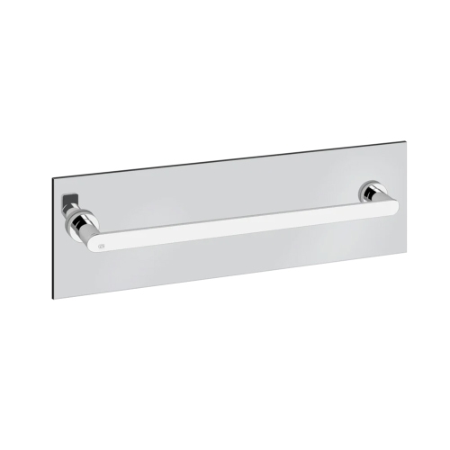 Immagine di Gessi EMPORIO ACCESSORI maniglia e portasalvietta L.45 cm per vetro, finitura cromo 38918#031