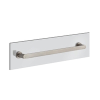 Immagine di Gessi EMPORIO ACCESSORI maniglia e portasalvietta L.45 cm per vetro, finitura finox brushed nickel 38918#149