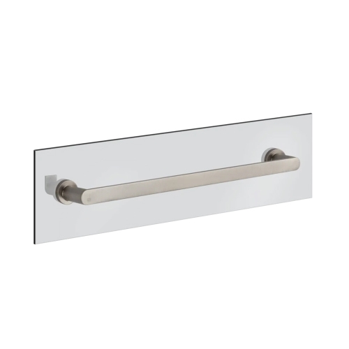 Immagine di Gessi EMPORIO ACCESSORI maniglia e portasalvietta L.45 cm per vetro, finitura finox brushed nickel 38918#149