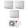 LG CONSOLE R32 Climatizzatore console da pavimento trial split inverter bianco | unità esterna 7 kW unità interne 9000+9000+9000 BTU MU4R25.U22+UQ[09|09|09]F.NA0