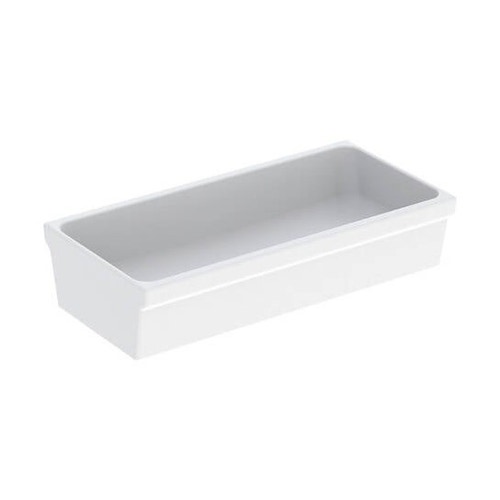 Immagine di Geberit PUBLICA ELLEBORO lavabo a canale L.90 cm, senza foro rubinetteria e senza troppopieno, colore bianco finitura lucido 500.899.00.1