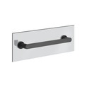 Immagine di Gessi EMPORIO ACCESSORI maniglia e portasalvietta L.30 cm per vetro, colore nero finitura opaco 38911#299
