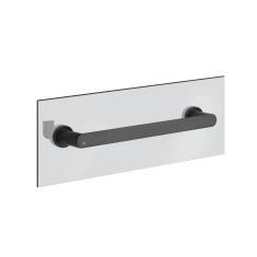 Immagine di Gessi EMPORIO ACCESSORI maniglia e portasalvietta L.30 cm per vetro, colore nero finitura opaco 38911#299