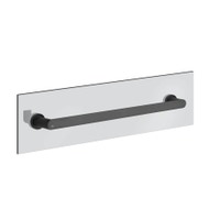 Immagine di Gessi EMPORIO ACCESSORI maniglia e portasalvietta L.45 cm per vetro, colore nero finitura opaco 38918#299