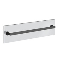 Immagine di Gessi EMPORIO ACCESSORI maniglia e portasalvietta L.60 cm per vetro, colore nero finitura opaco 38913#299