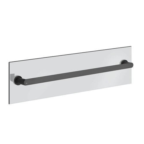 Immagine di Gessi EMPORIO ACCESSORI maniglia e portasalvietta L.60 cm per vetro, colore nero finitura opaco 38913#299