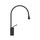 Gessi GOCCIA miscelatore lavabo H.44 P.29 cm, senza scarico, con flessibili di collegamento, colore nero finitura opaco 33605#299