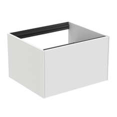 Immagine di Ideal Standard CONCA mobile sottolavabo sospeso L.60 H.36 P.50.5 cm, con 1 cassetto esterno, interno colore antracite, esterno colore bianco finitura opaco T3982Y1