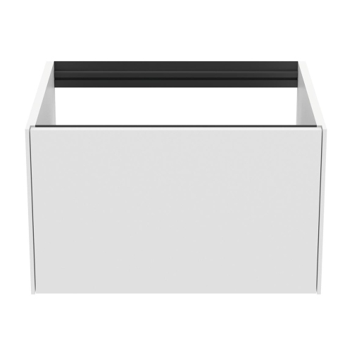 Immagine di Ideal Standard CONCA mobile sottolavabo sospeso L.60 H.36 P.50.5 cm, con 1 cassetto esterno, interno colore antracite, esterno colore bianco finitura opaco T3982Y1