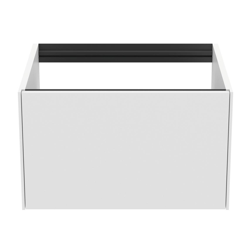 Immagine di Ideal Standard CONCA mobile sottolavabo sospeso L.60 H.36 P.50.5 cm, con 1 cassetto esterno, interno colore antracite, esterno colore bianco finitura opaco T3982Y1