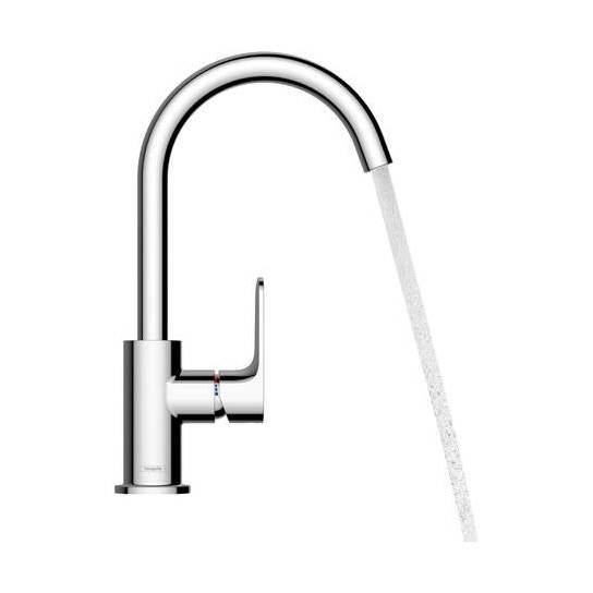 Immagine di Hansgrohe REBRIS S miscelatore monocomando H.30 cm, per lavabo, con scarico e bocca girevole, finitura cromo 72536000