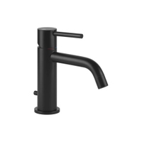 Immagine di Gessi VIA TORTONA miscelatore lavabo con scarico e flessibili di collegamento, colore nero finitura opaco 18601#299