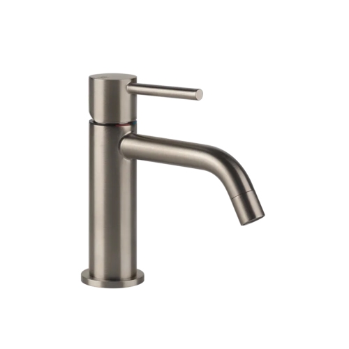 Immagine di Gessi VIA TORTONA miscelatore lavabo senza scarico, con flessibili di collegamento, finitura finox brushed nickel 18602#149