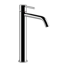 Immagine di Gessi VIA TORTONA miscelatore lavabo H.30 cm, senza scarico, con flessibili di collegamento, finitura cromo 18604#031