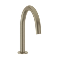 Immagine di Gessi VIA TORTONA bocca P.24 cm per lavabo, con scarico, finitura finox brushed nickel 18621#149