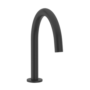 Immagine di Gessi VIA TORTONA bocca P.24 cm per lavabo, con scarico, colore nero finitura opaco 18621#299