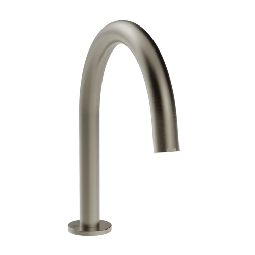 Immagine di Gessi VIA TORTONA bocca P. 24 cm per lavabo, senza scarico, finitura finox brushed nickel 18623#149