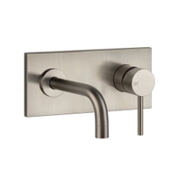 Immagine di Gessi VIA TORTONA miscelatore a parete P.16 cm, senza scarico, finitura finox brushed nickel 44823#149