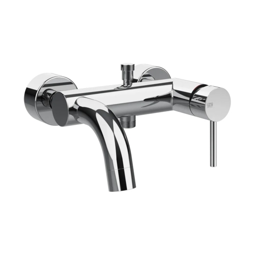 Immagine di Gessi VIA TORTONA miscelatore esterno vasca, con deviatore automatico bagno/doccia, finitura cromo 18613#031