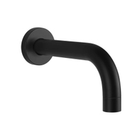 Immagine di Gessi VIA TORTONA bocca vasca a parete P.18 cm, senza corpo incasso, colore nero finitura opaco 38785#299