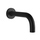 Gessi VIA TORTONA bocca vasca a parete P.18 cm, senza corpo incasso, colore nero finitura opaco 38785#299
