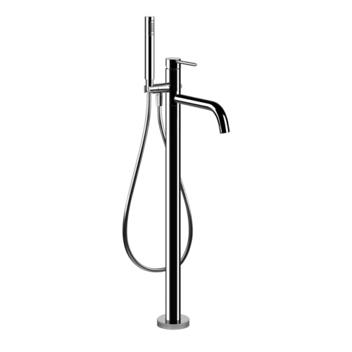 Immagine di Gessi VIA TORTONA piantana esterno vasca con doccetta, senza corpo incasso, finitura cromo 24943#031