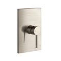 Immagine di Gessi VIA TORTONA miscelatore a parete 1 uscita, senza corpo incasso, finitura finox brushed nickel 44662#149