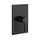 Gessi VIA TORTONA miscelatore a parete 1 uscita, senza corpo incasso, colore nero finitura opaco 44662#299