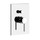 Gessi VIA TORTONA miscelatore a parete 2 uscite, con deviatore automatico bagno/doccia, senza corpo incasso, finitura cromo 44664#031