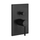 Gessi VIA TORTONA miscelatore a parete 2 uscite, con deviatore automatico bagno/doccia, senza corpo incasso, colore nero finitura opaco 44664#299