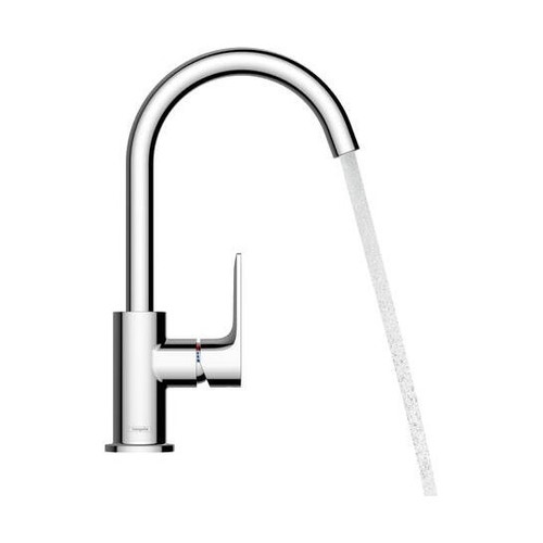 Immagine di Hansgrohe REBRIS E miscelatore monocomando H.30 cm, per lavabo, con scarico e bocca girevole, finitura cromo 72576000